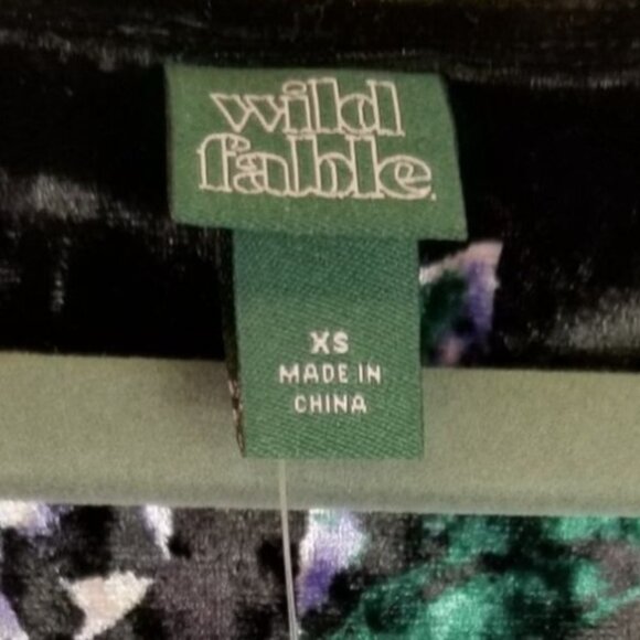 Wild Fable Dress Long Sleeve Purple Blue Floral XS Long Sleeve Ruffled Bottom - Picture 5 of 7